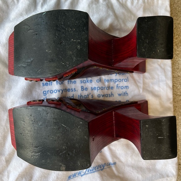 Fluevog RARE Vintage Platform Hi Joan Red--size 9 - Picture 10 of 10